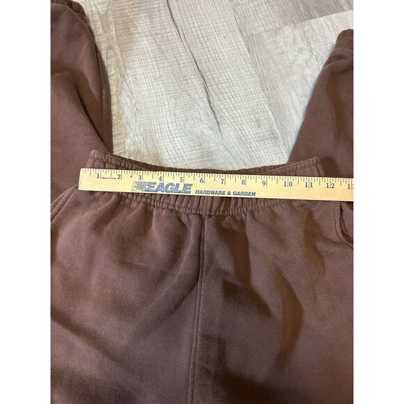 Kyoyo Joggers Womens Small Brown Draw String Fleece W/  Pockets Sweatpants - Picture 4 of 5